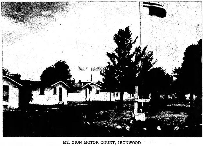 Mt. Zion Motel - Aug 19 1954 News Photo (newer photo)